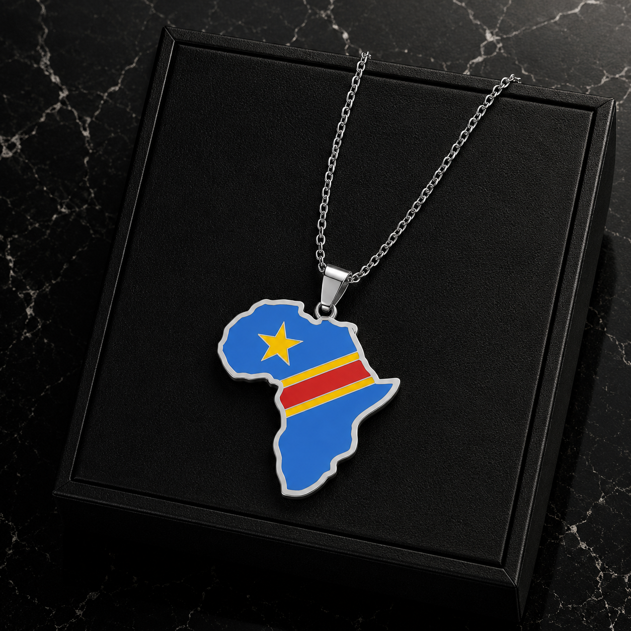 Africa Map Necklace