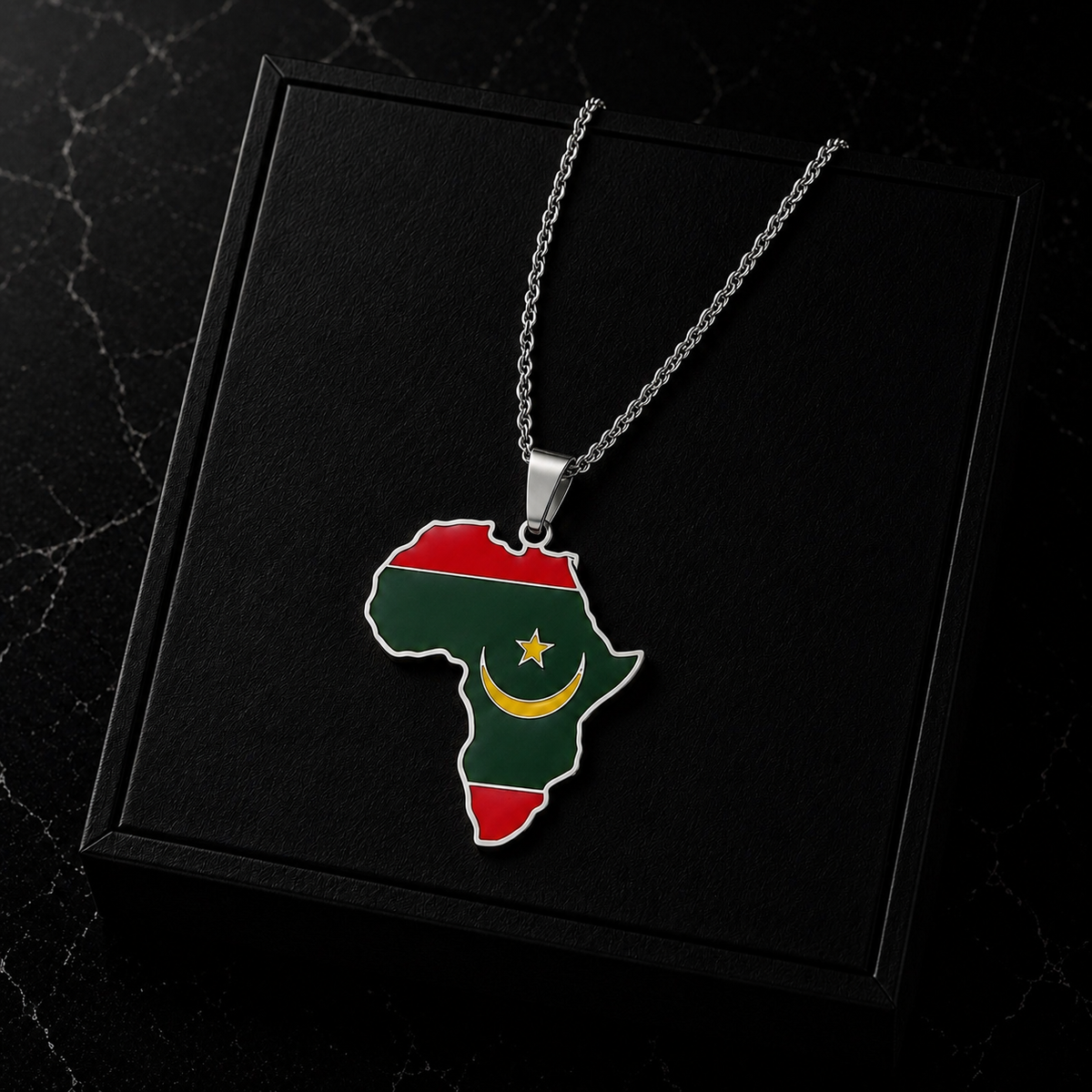 Africa Map Necklace