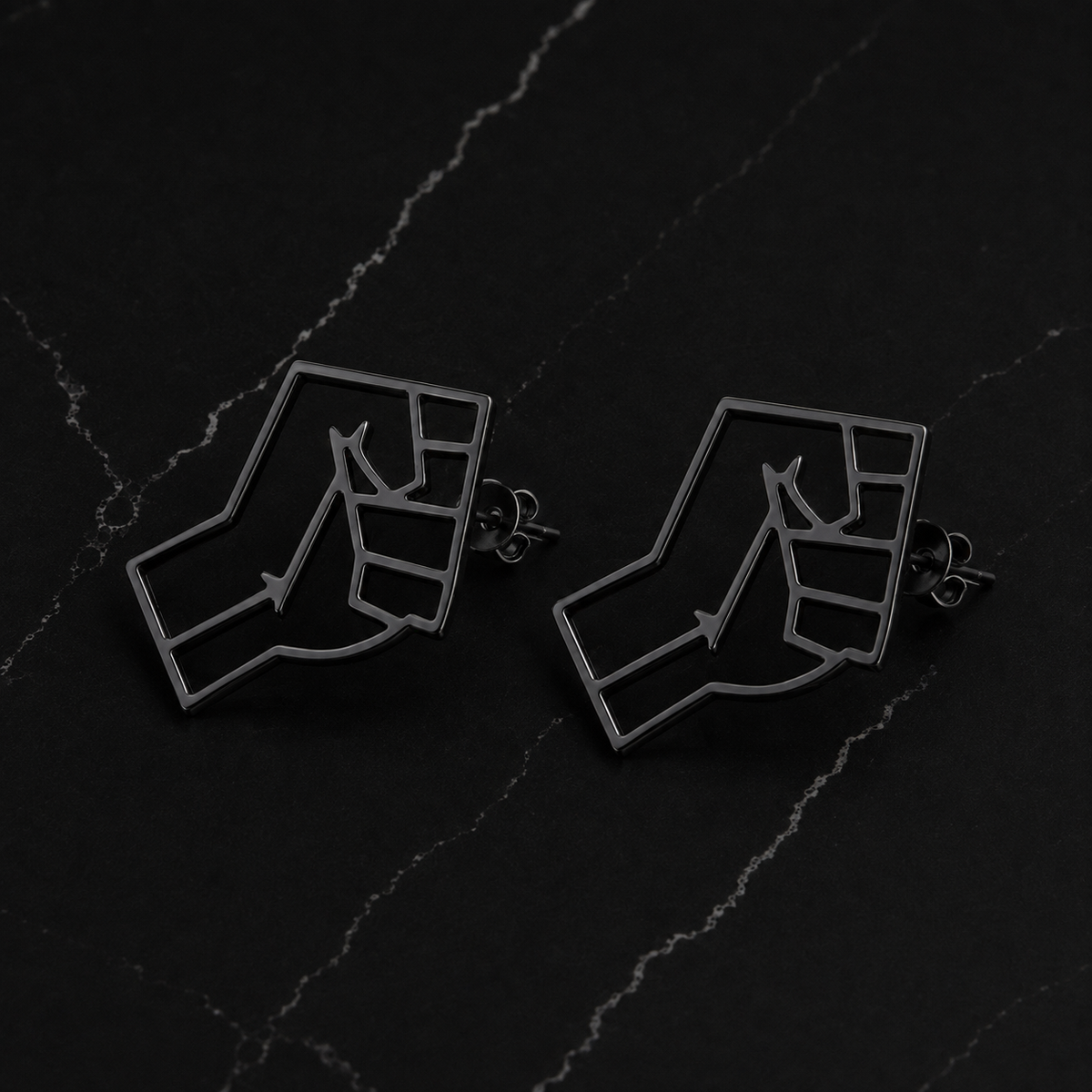 Black Power Earrings