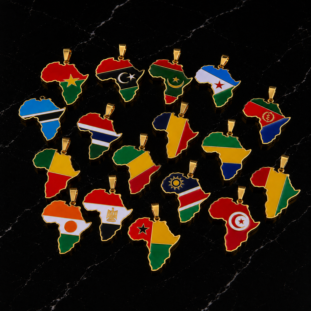 Africa Map Necklace