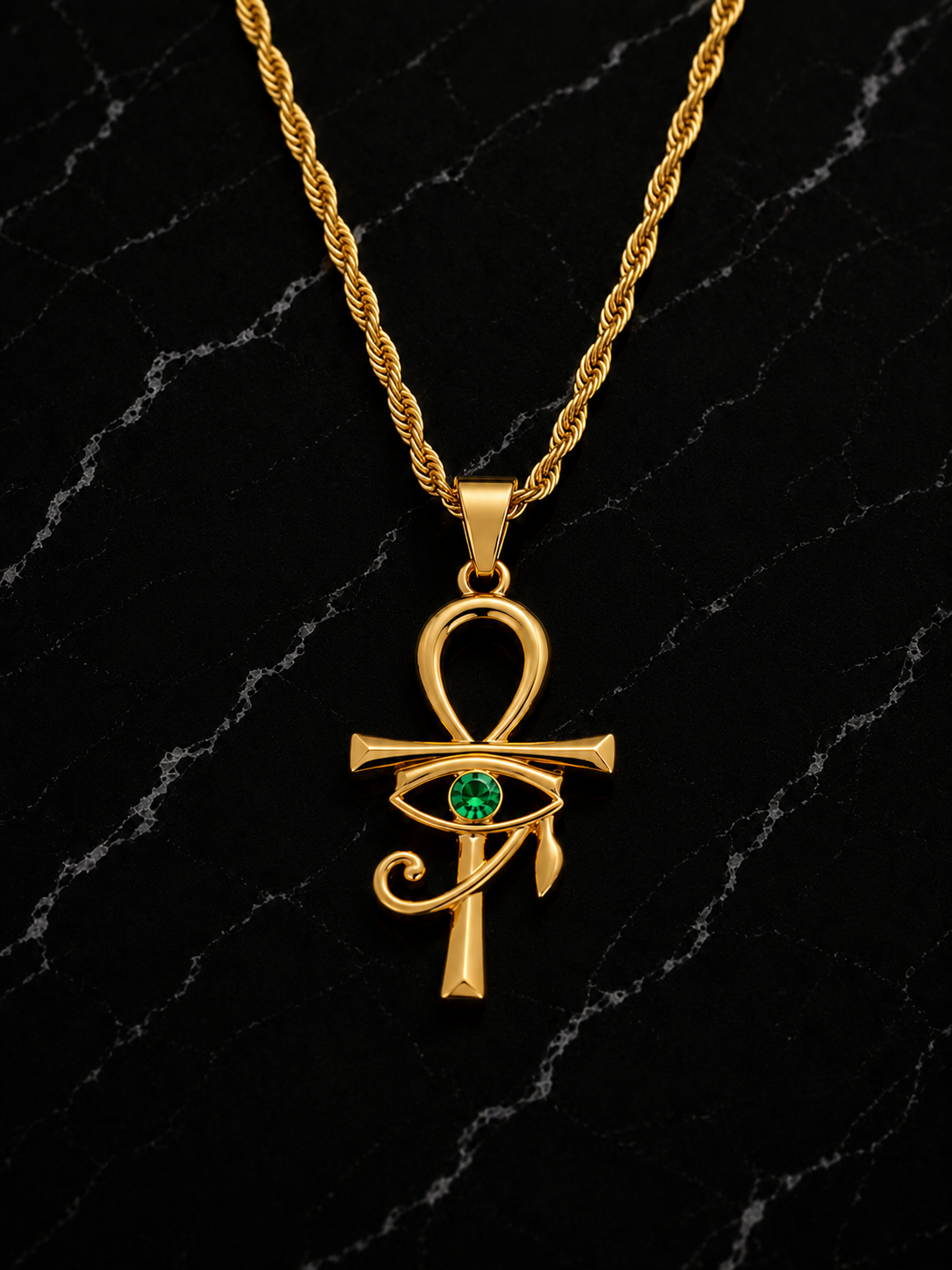 Ankh Eye of Horus Necklace