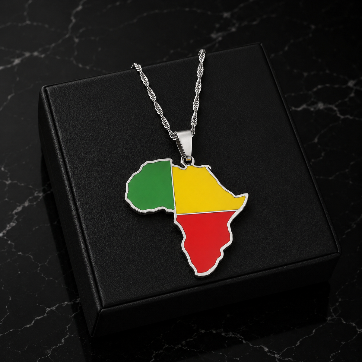 Africa Map Necklace