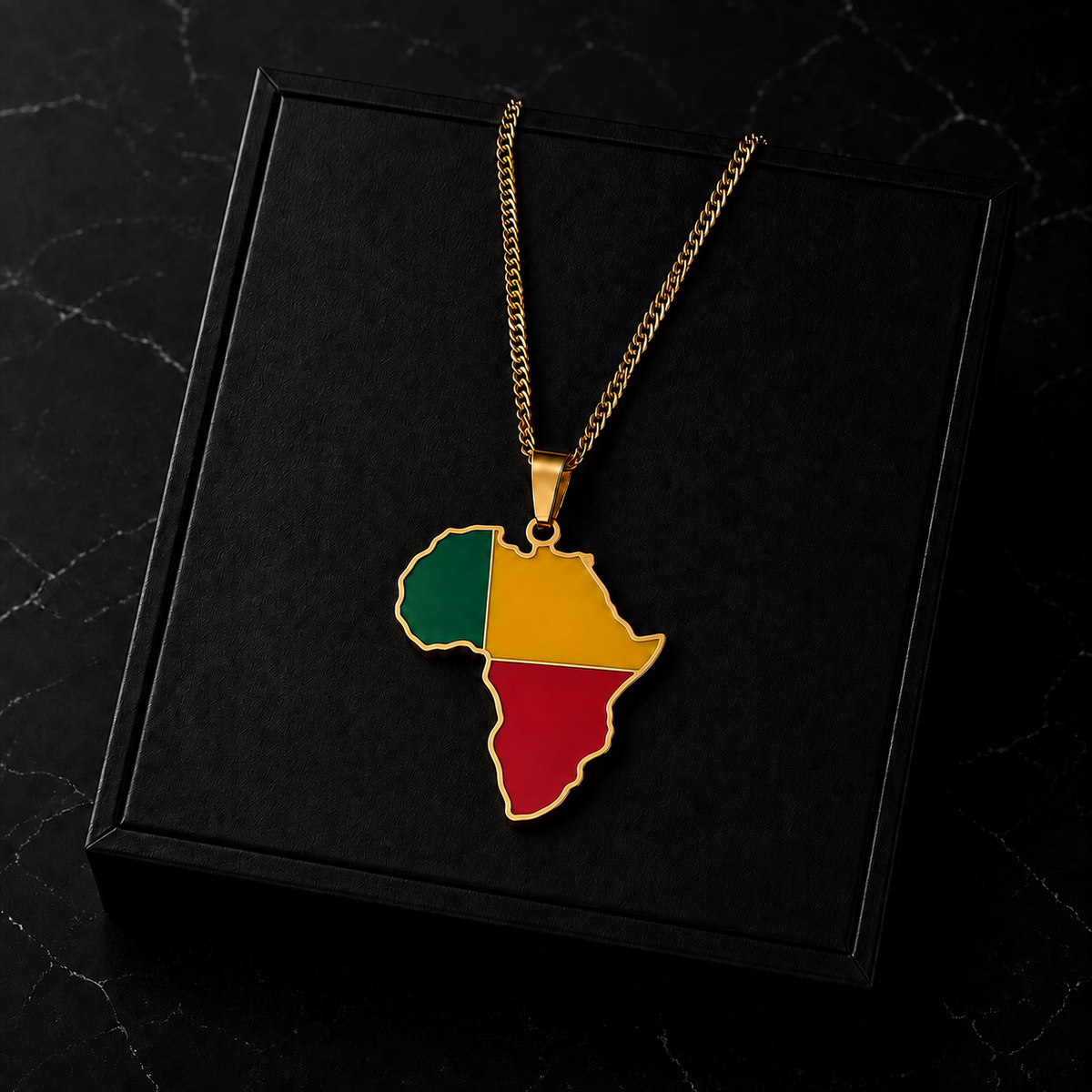 Africa Map Necklace