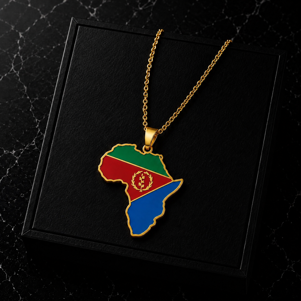 Africa Map Necklace