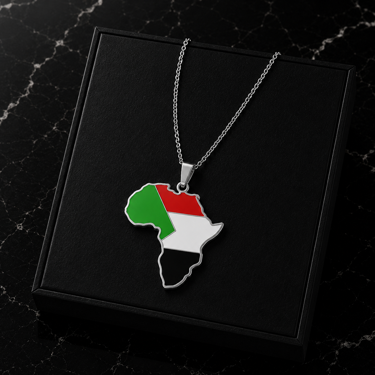 Africa Map Necklace