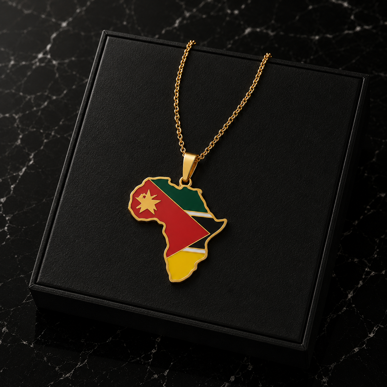 Africa Map Necklace