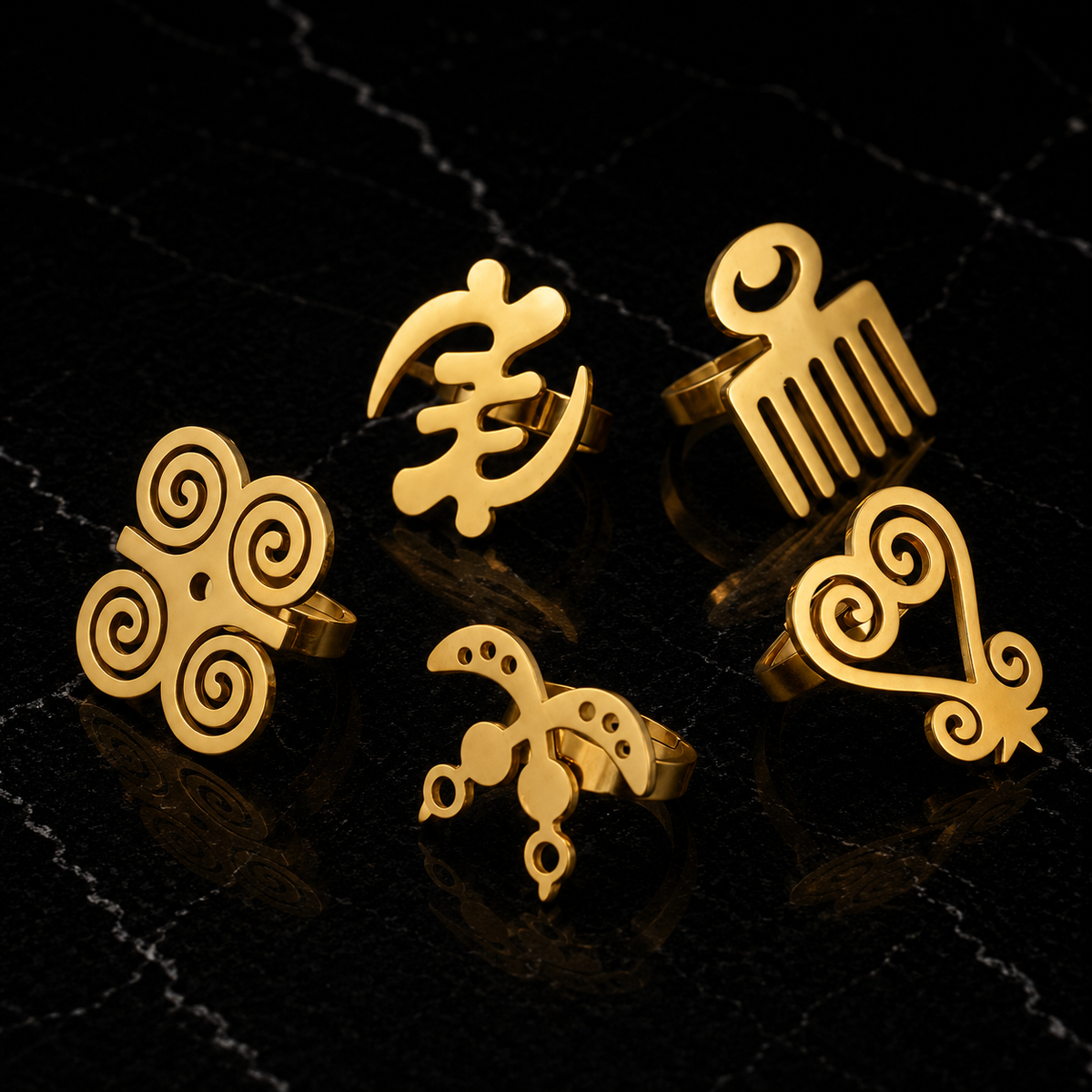 Adinkra Soul Rings