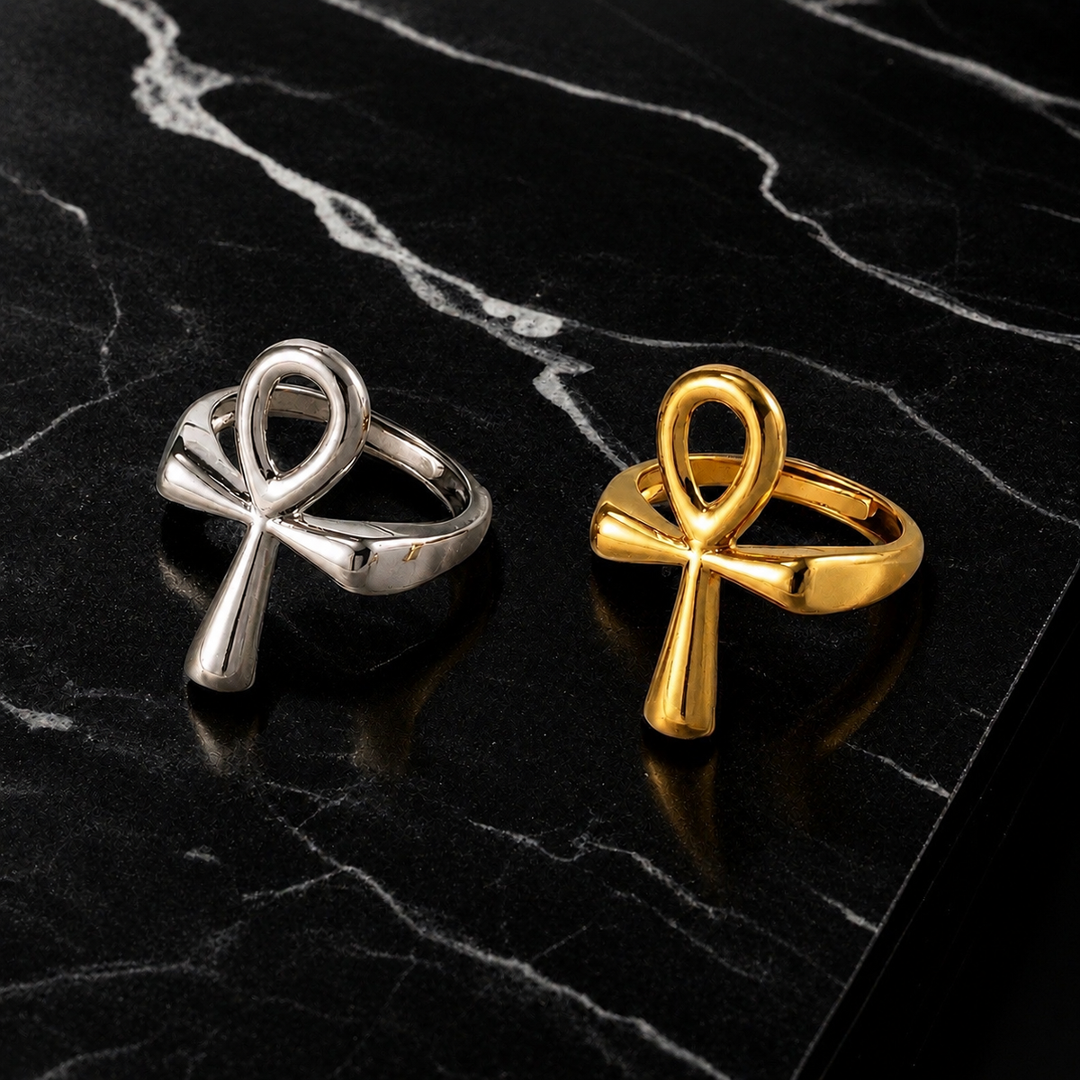 Ankh Eternity Rings