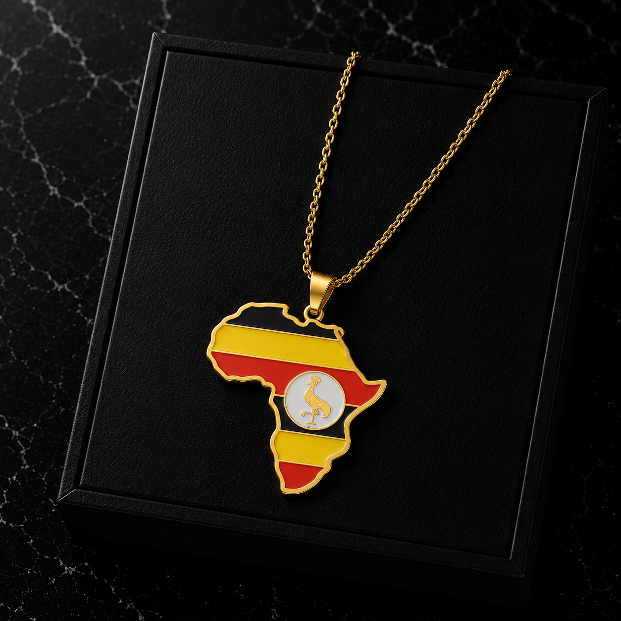 Africa Map Necklace
