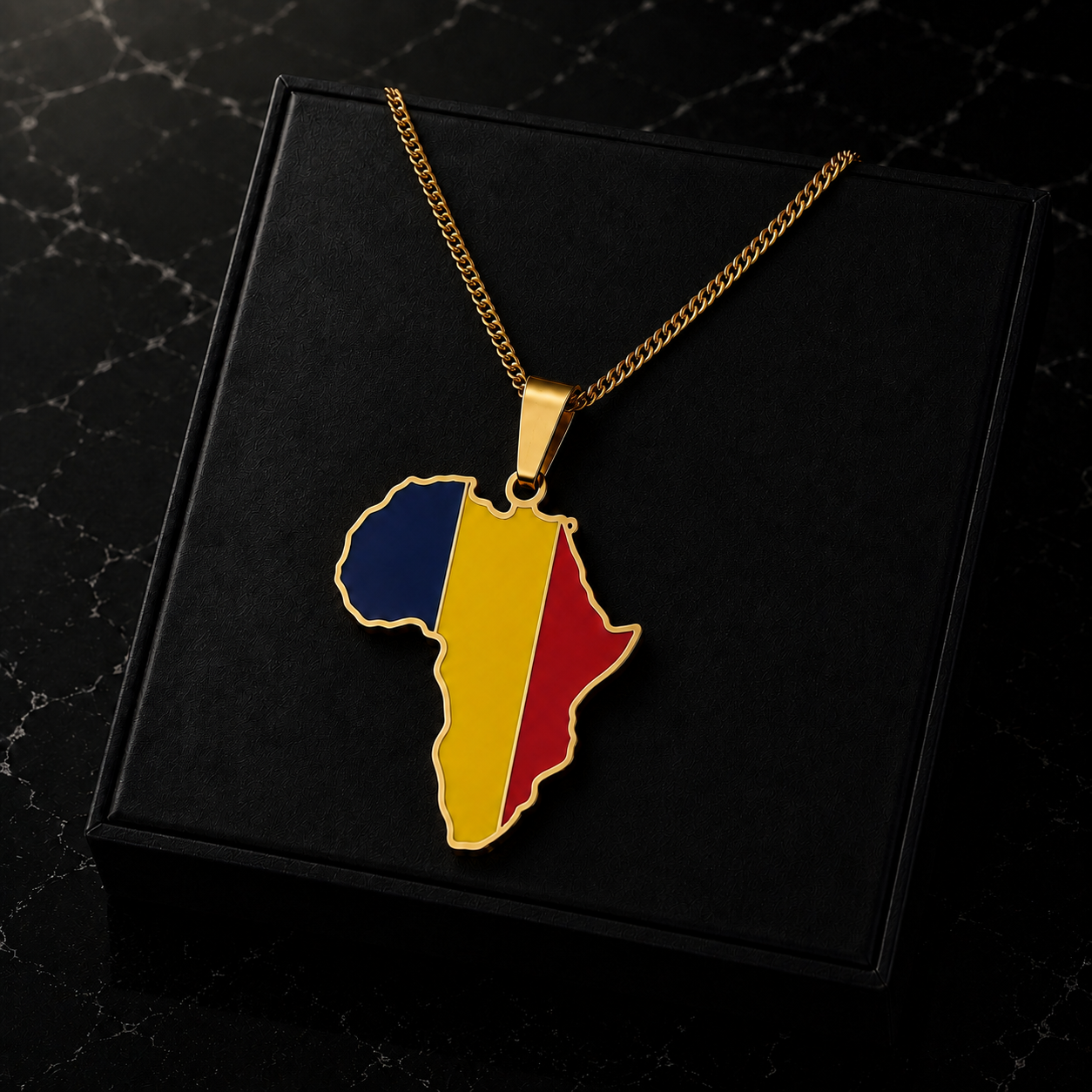 Africa Map Necklace