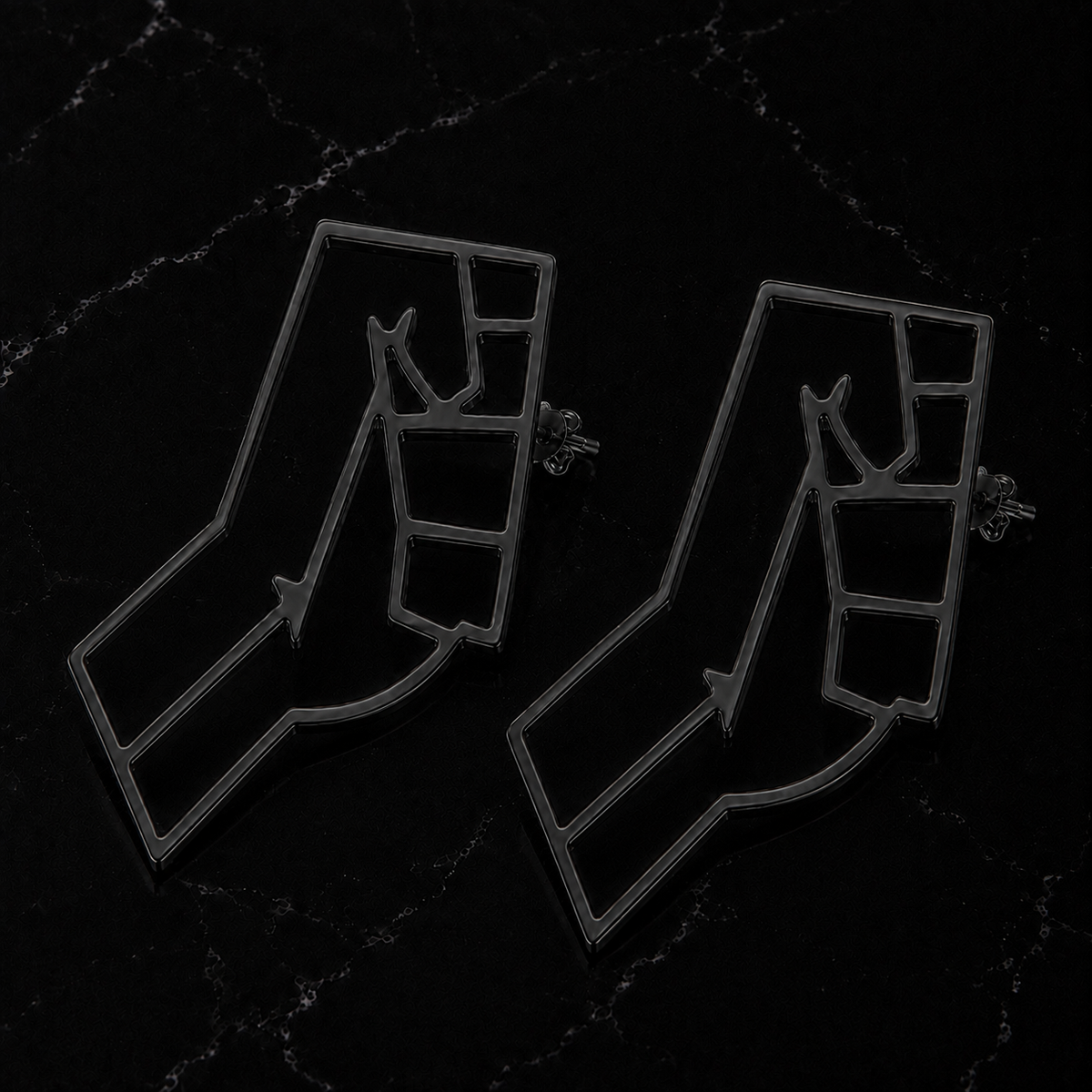 Black Power Earrings
