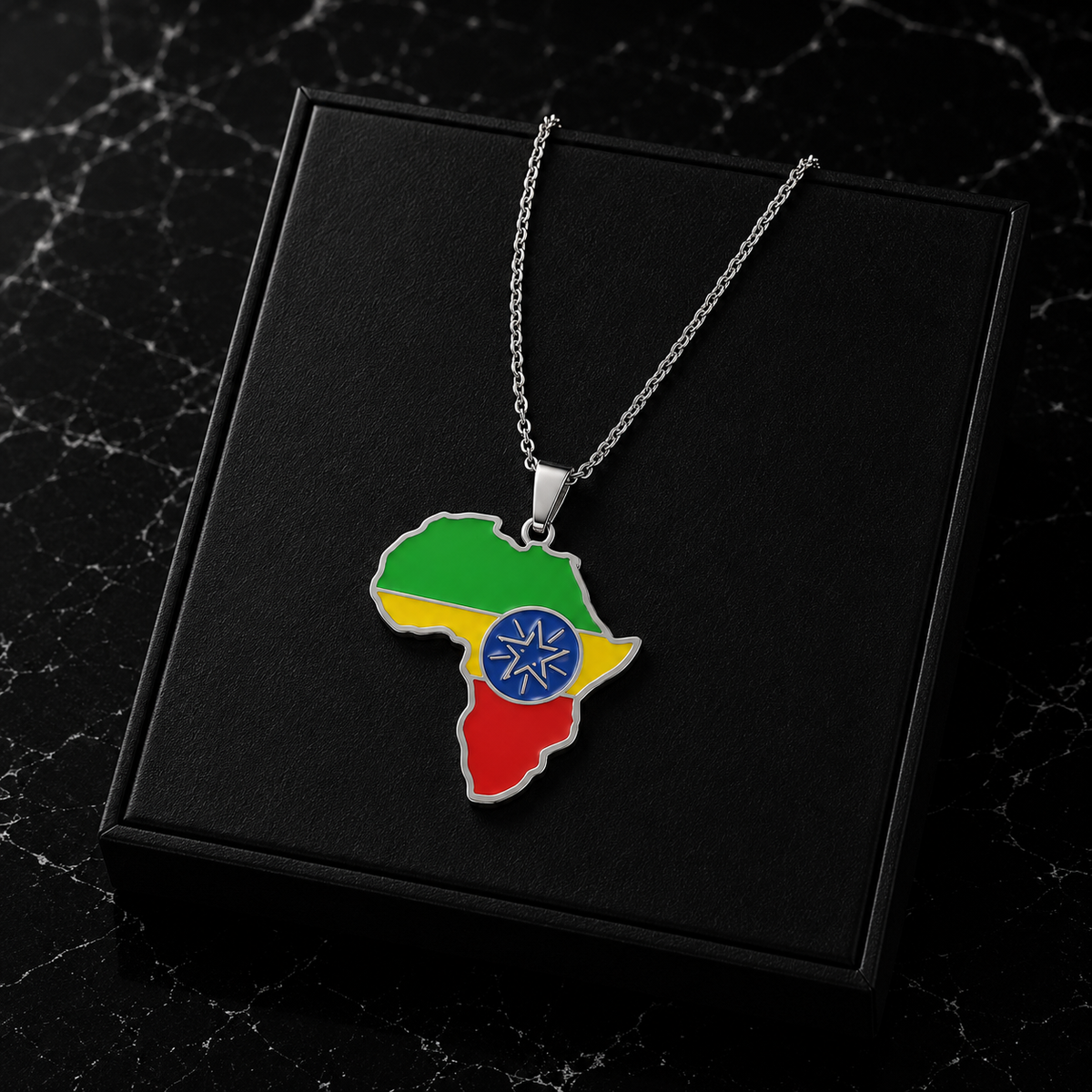 Africa Map Necklace