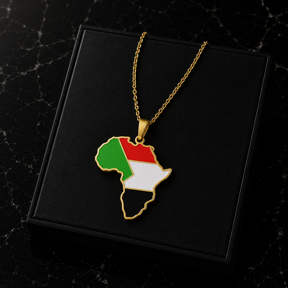 Africa Map Necklace
