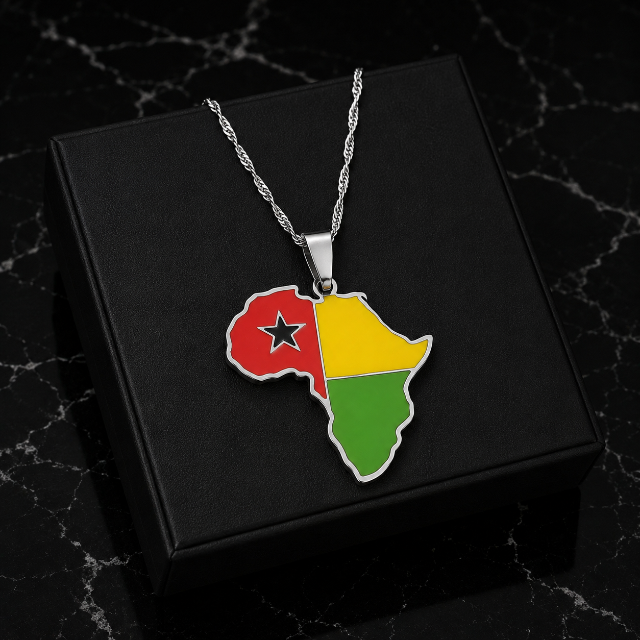 Africa Map Necklace