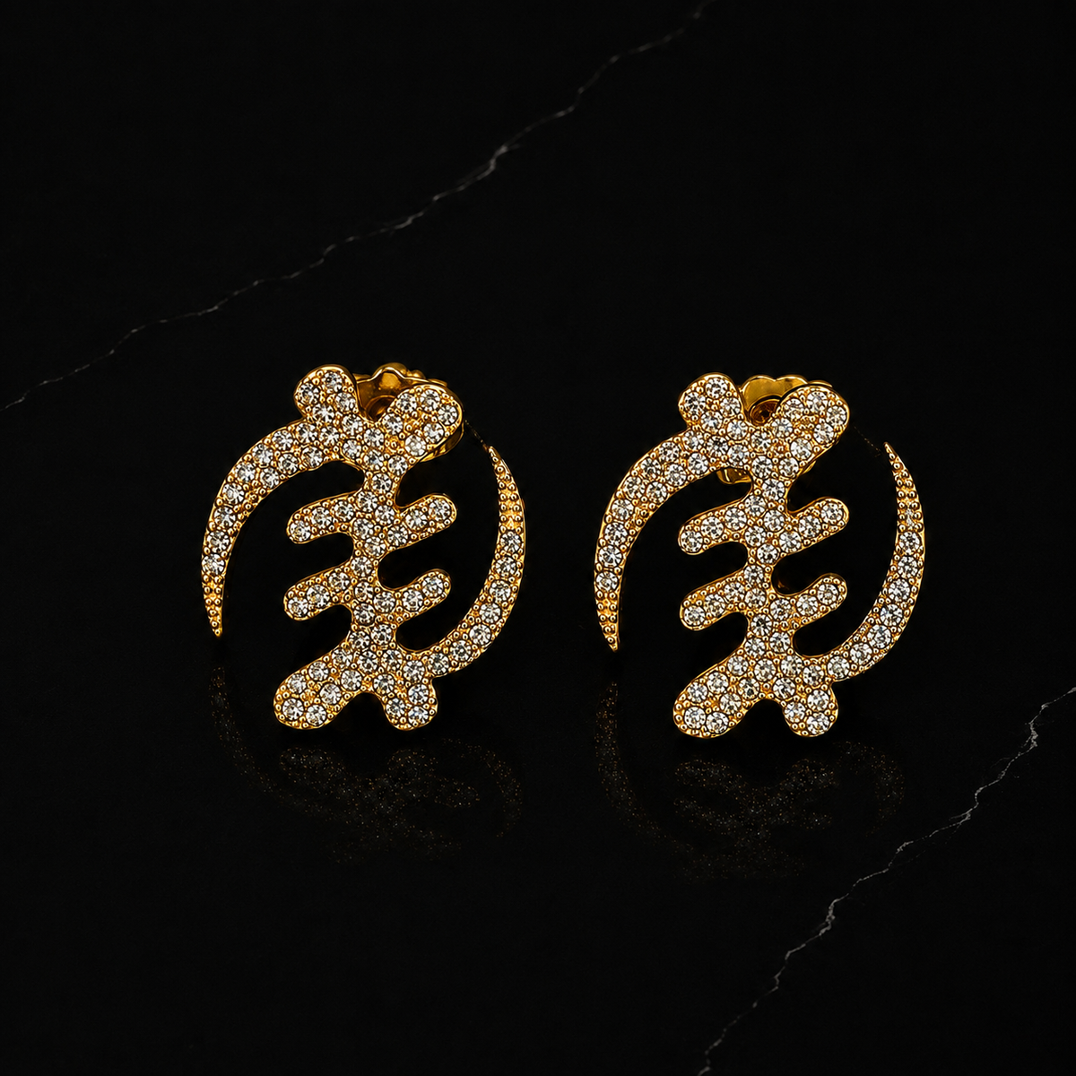 Symbolic Adinkra Earrings