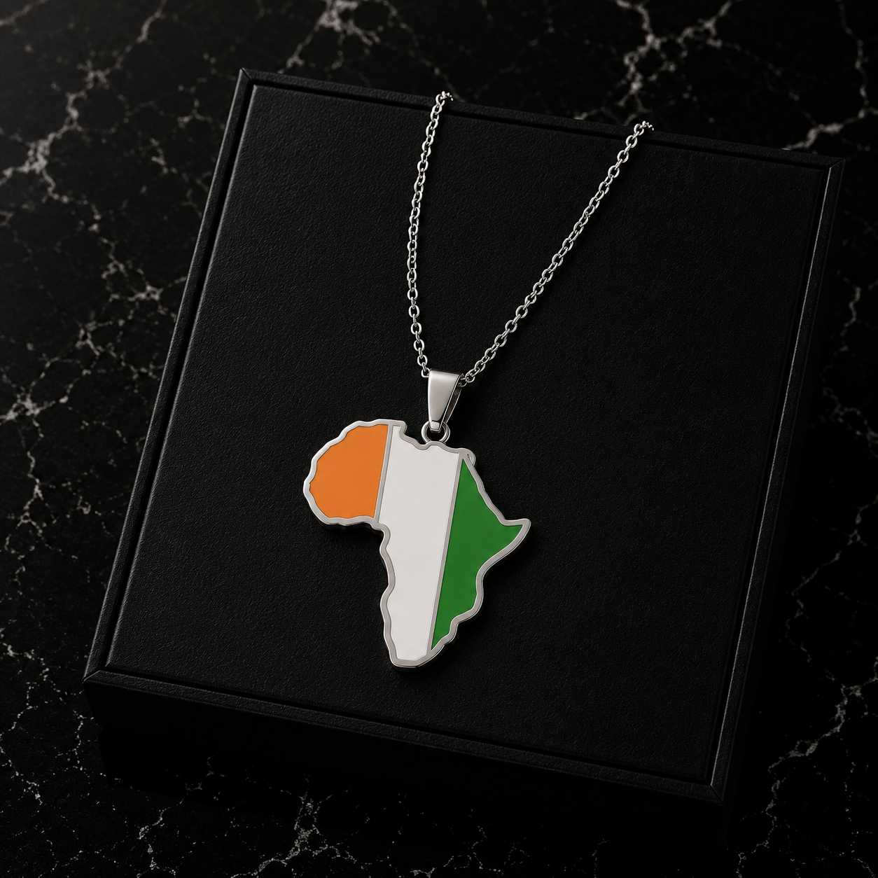 Africa Map Necklace