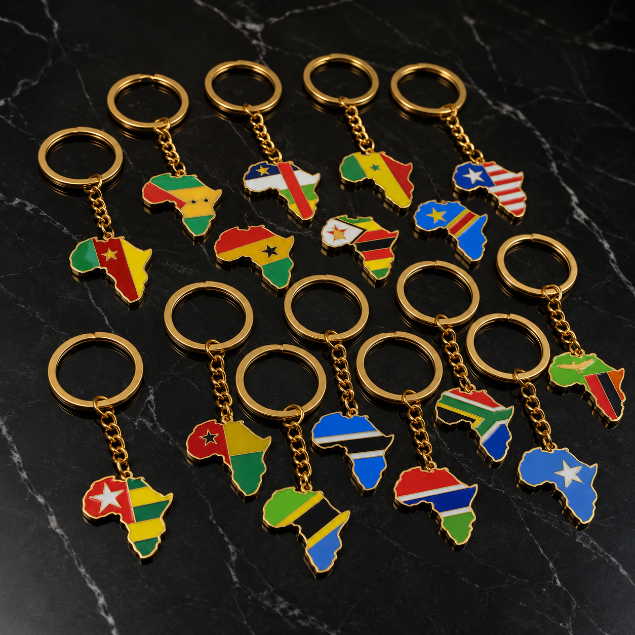 African Lands Keychain