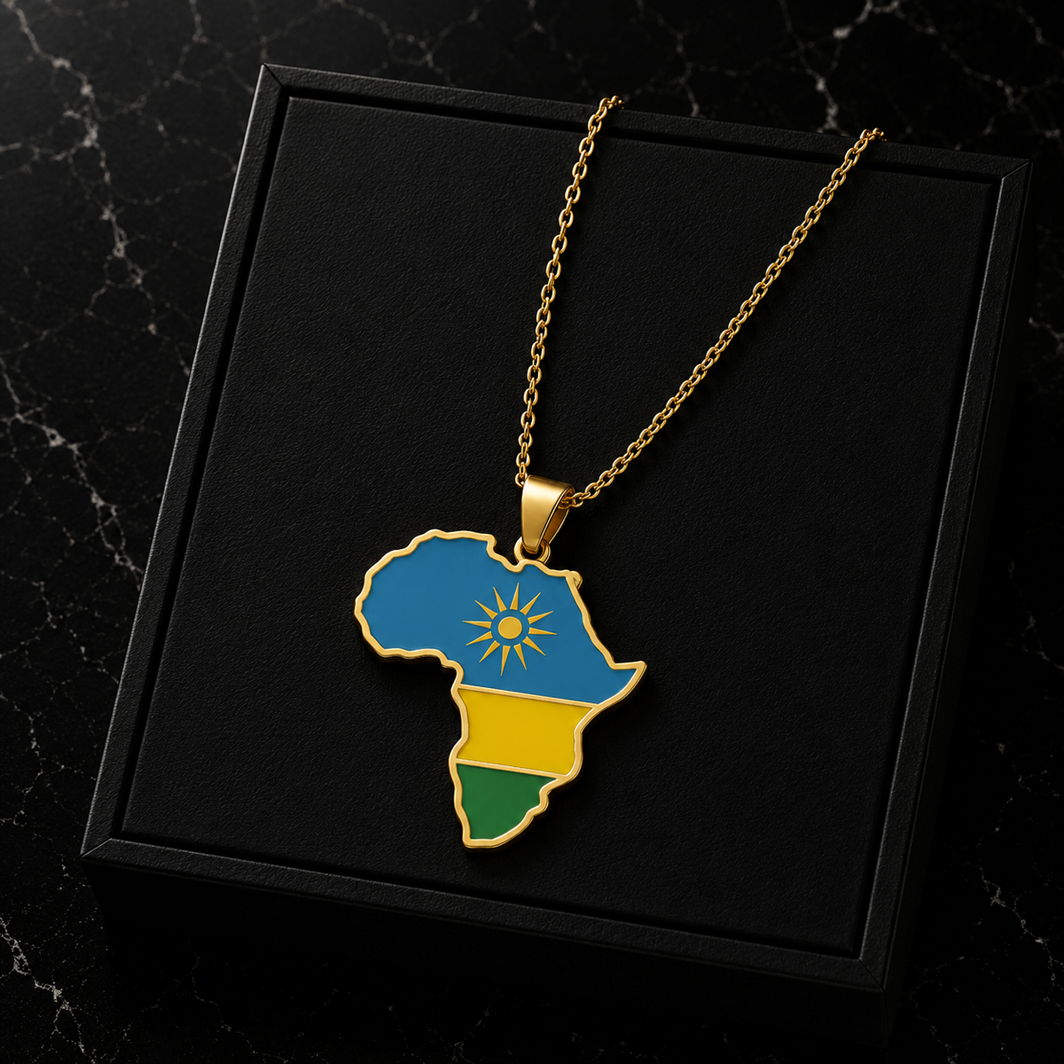 Africa Map Necklace