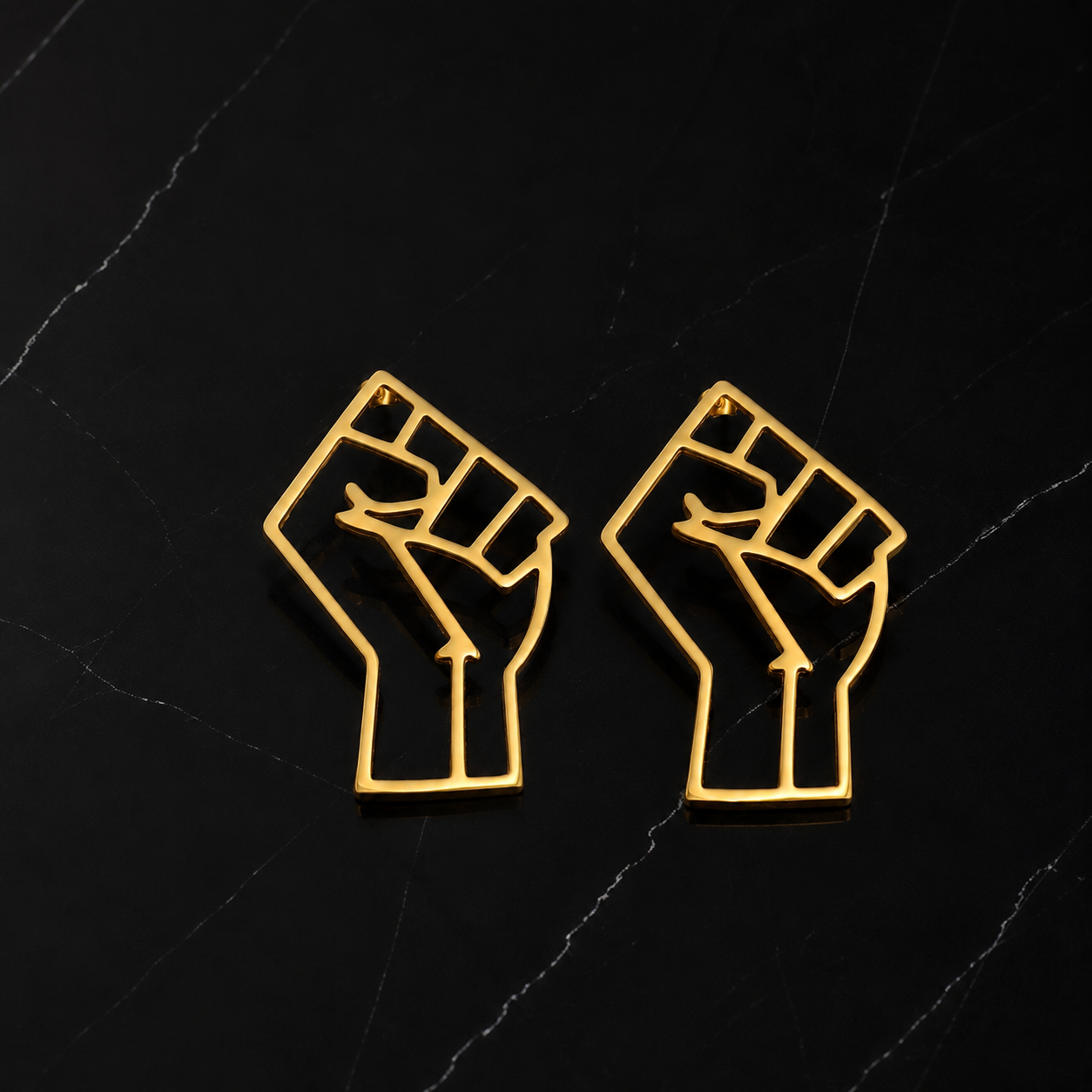 Black Power Earrings