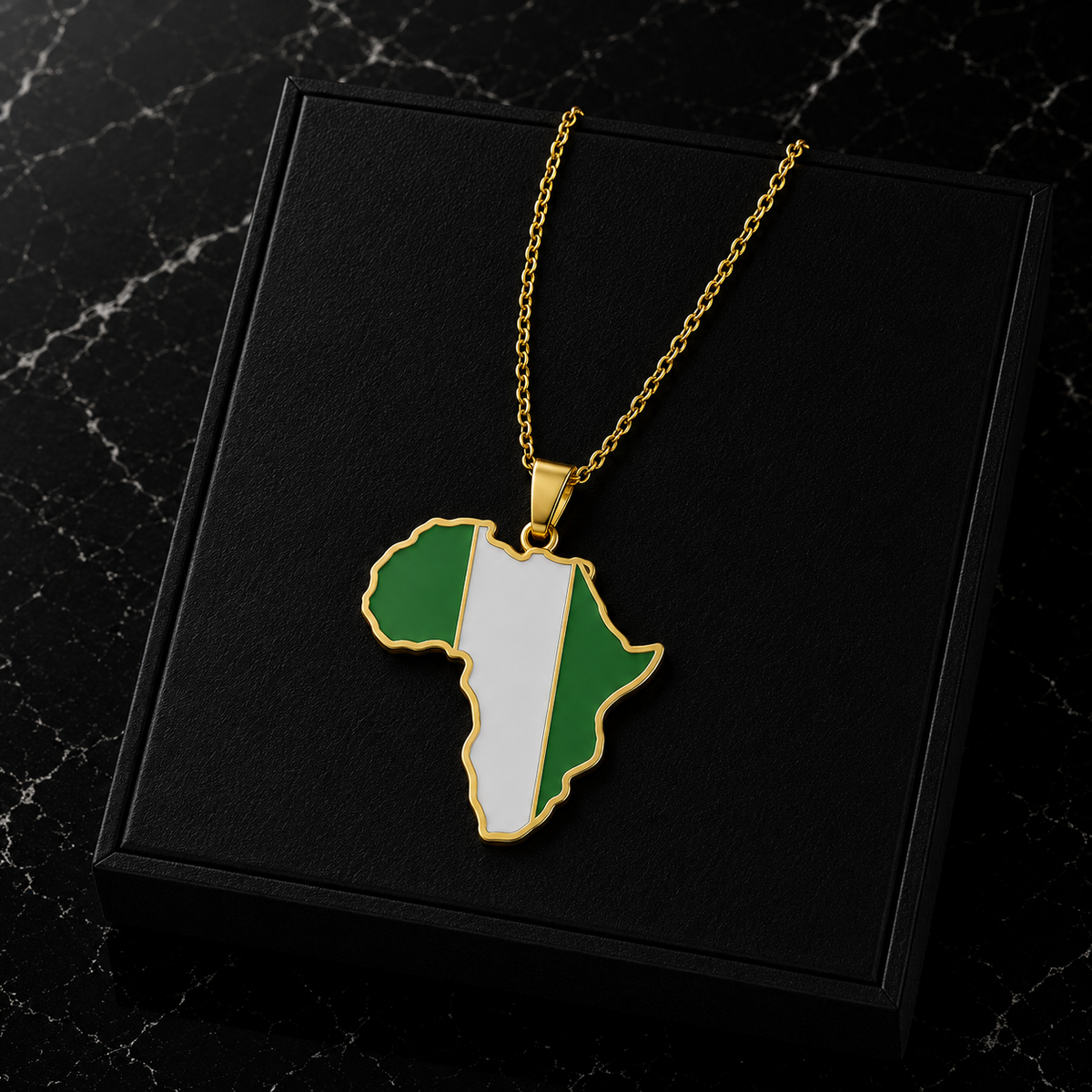 Africa Map Necklace