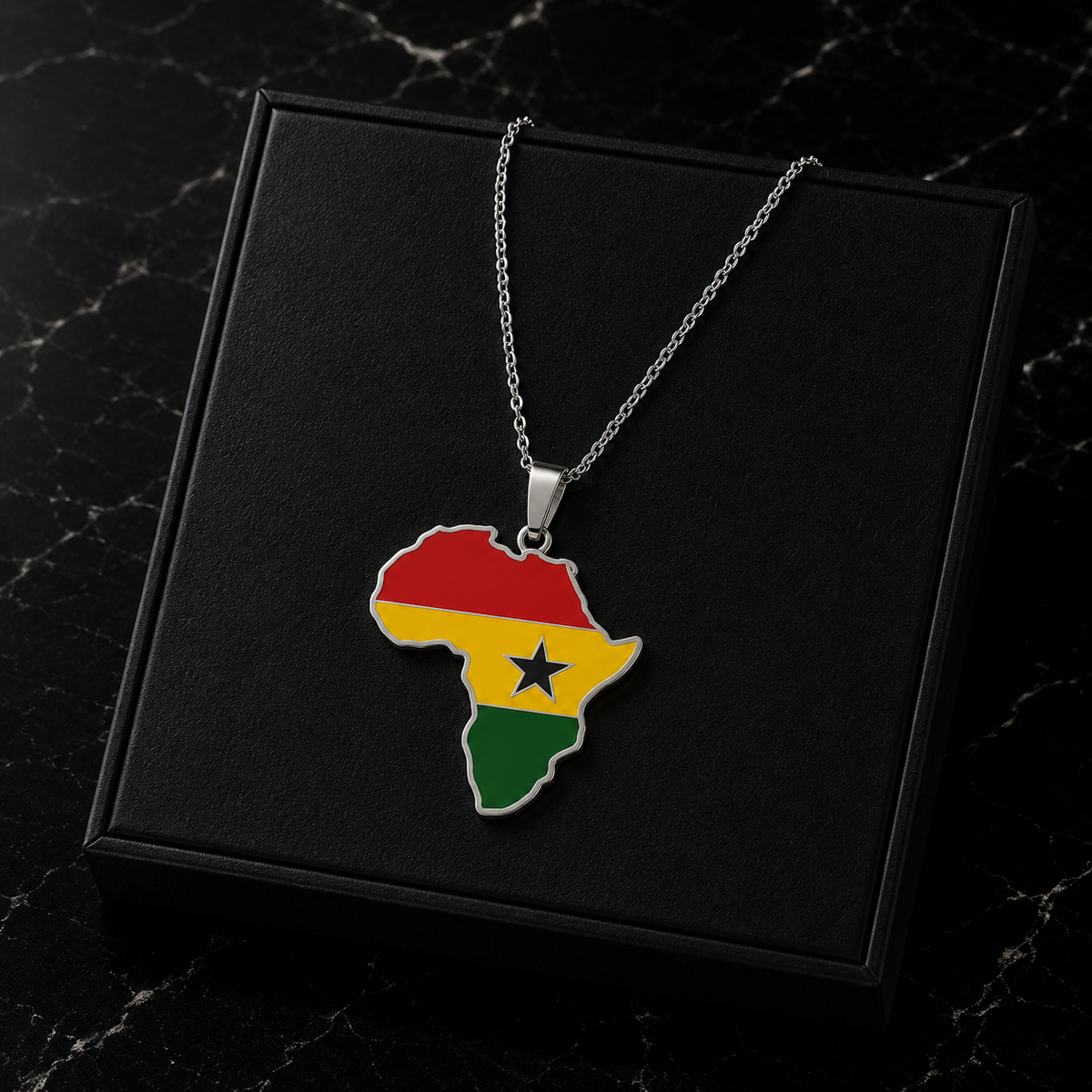 Africa Map Necklace