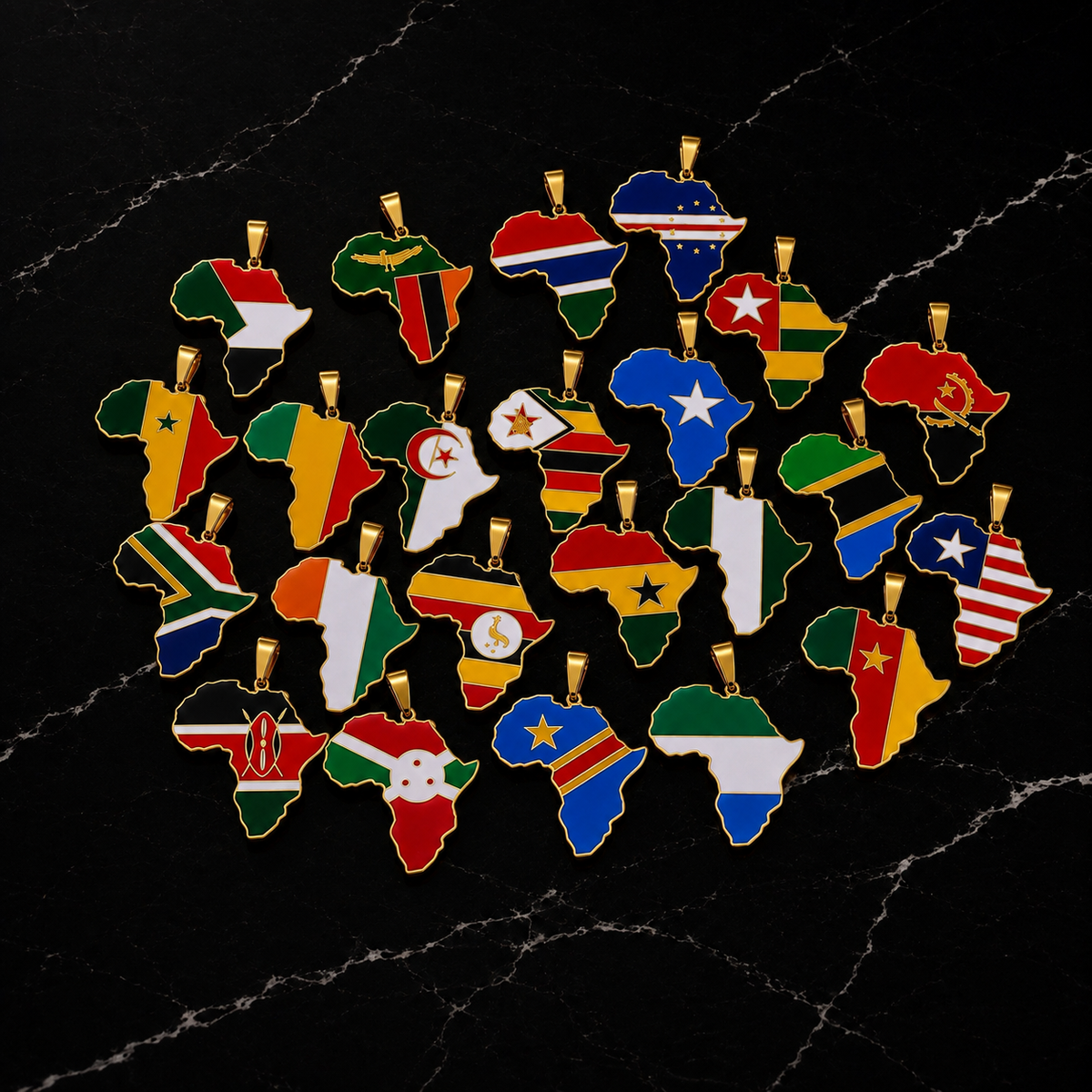Africa Map Necklace