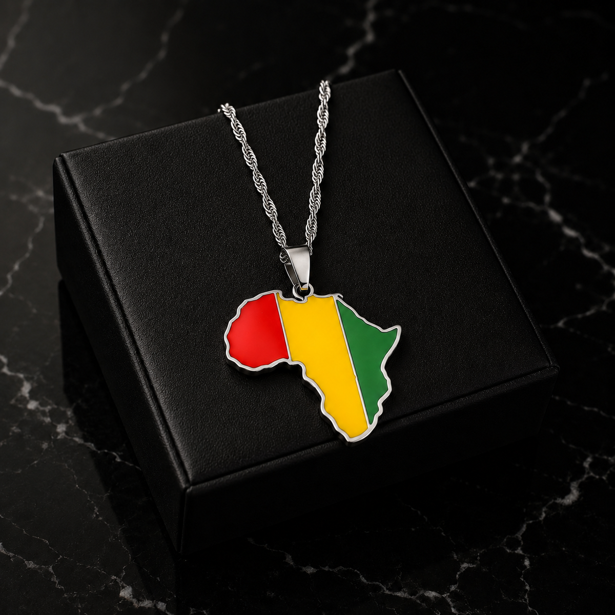 Africa Map Necklace