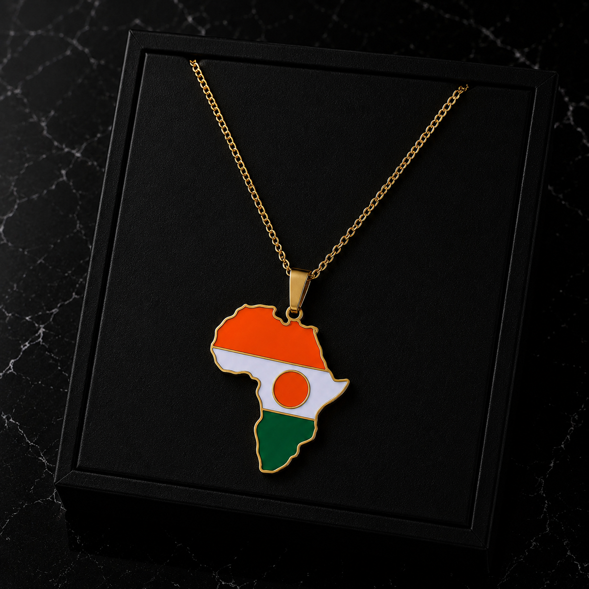 Africa Map Necklace