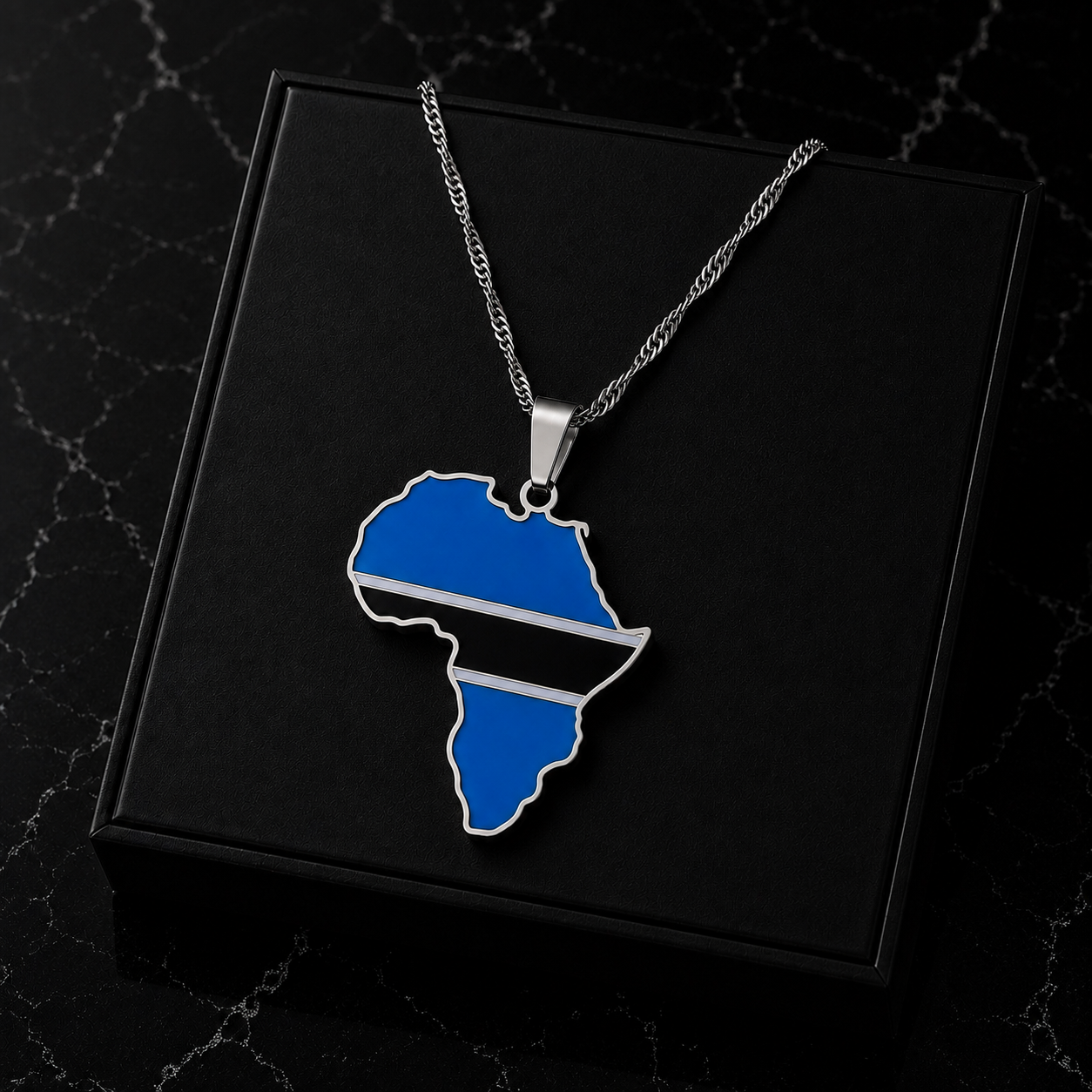 Africa Map Necklace
