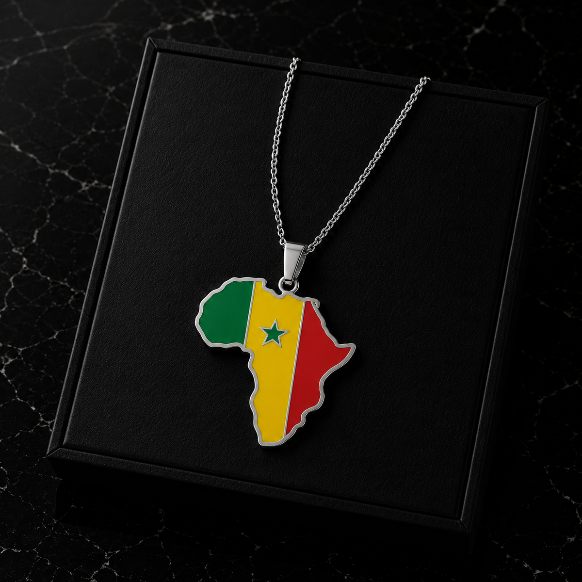 Africa Map Necklace