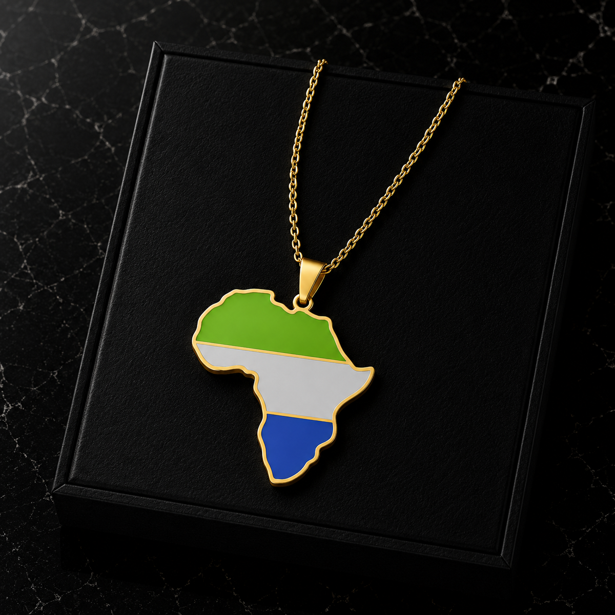 Africa Map Necklace