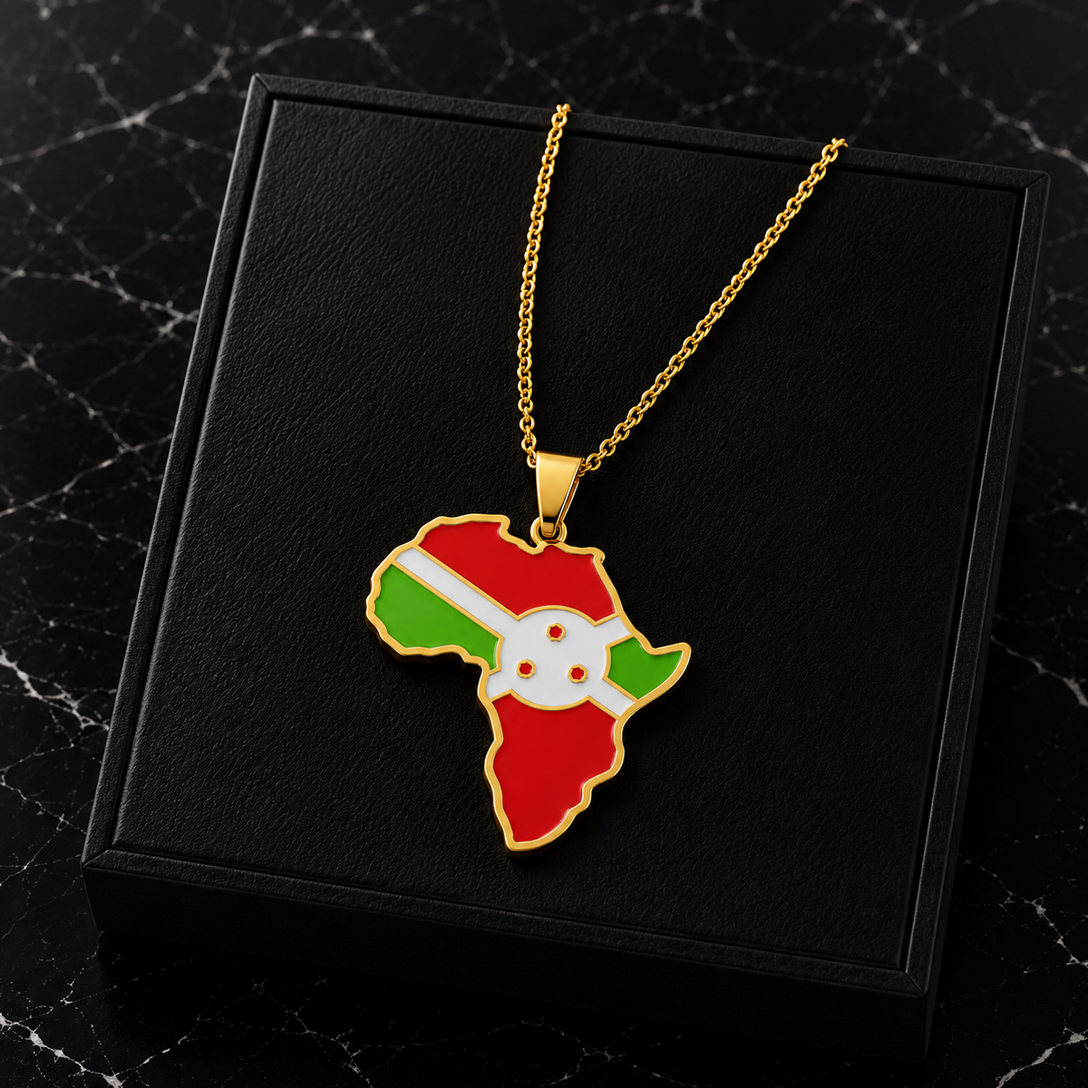 Africa Map Necklace