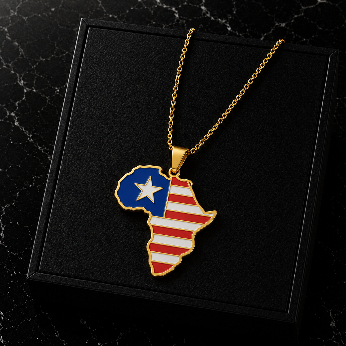 Africa Map Necklace