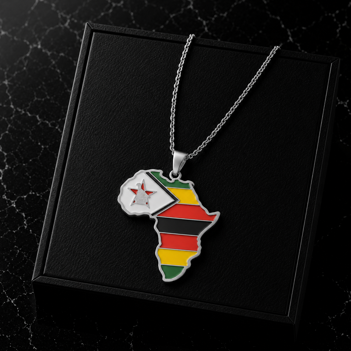 Africa Map Necklace