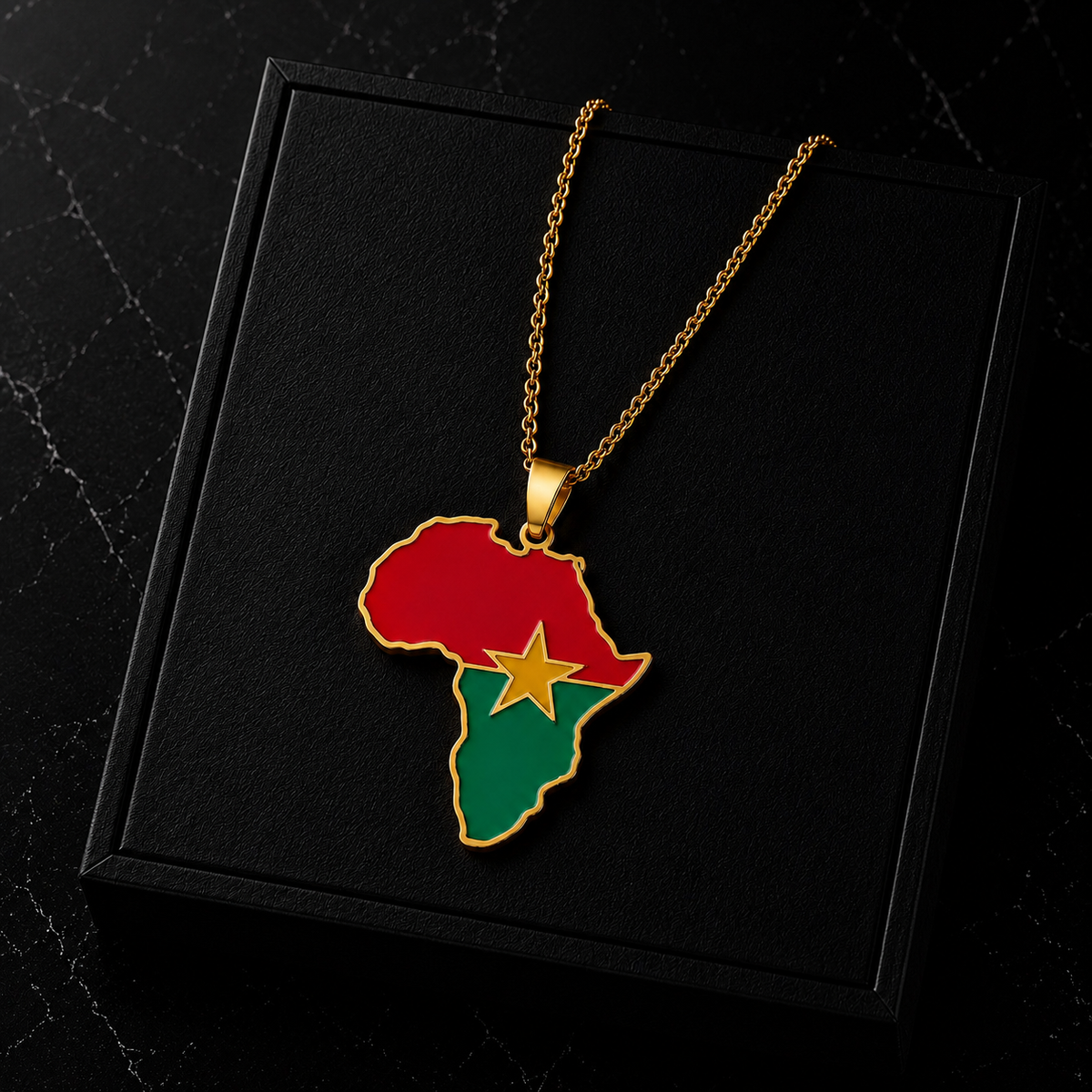 Africa Map Necklace