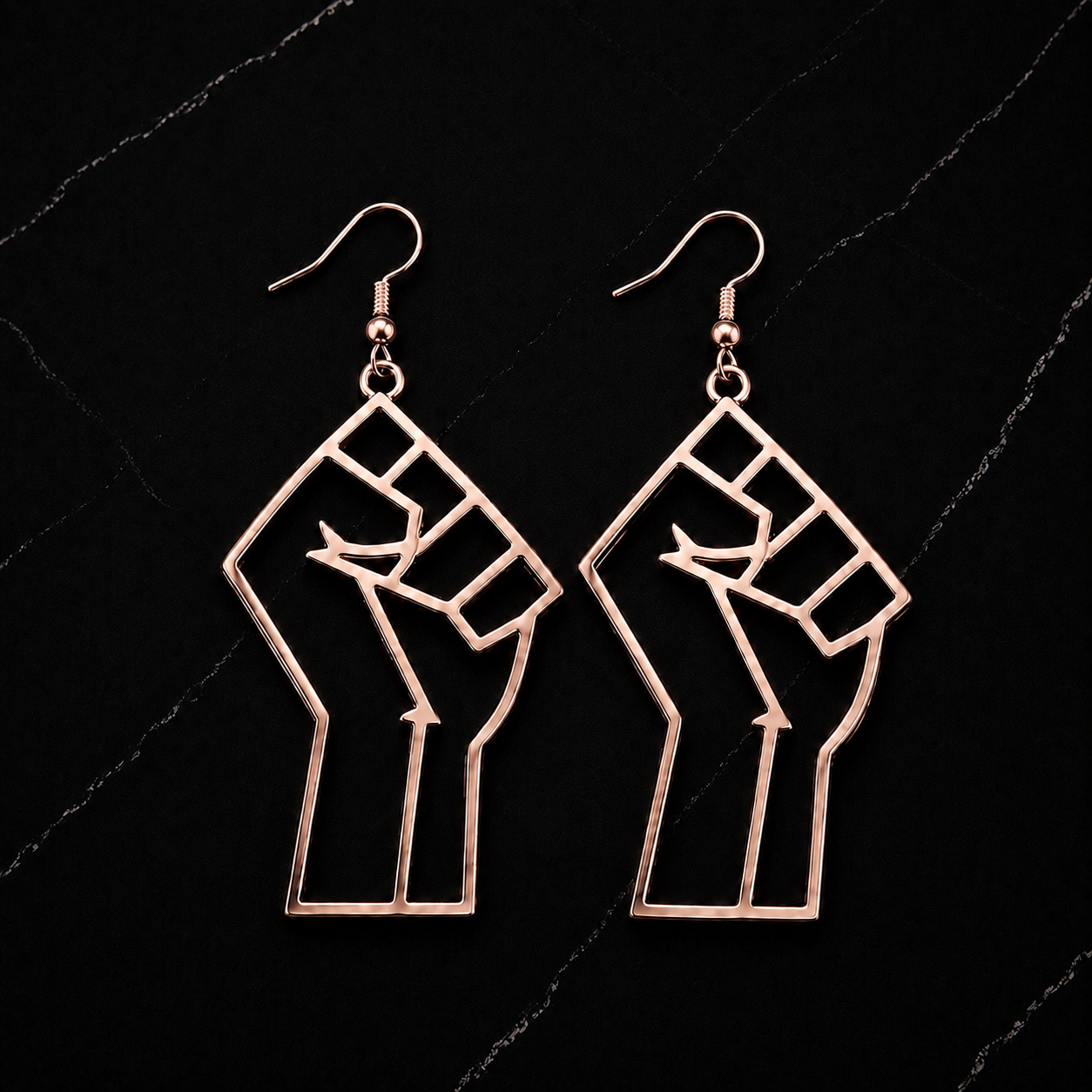 Black Power Earrings