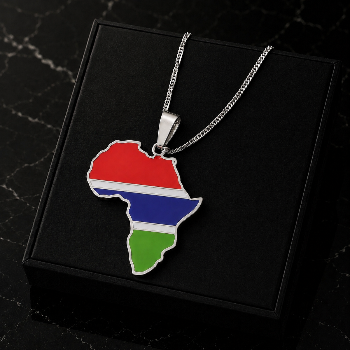 Africa Map Necklace