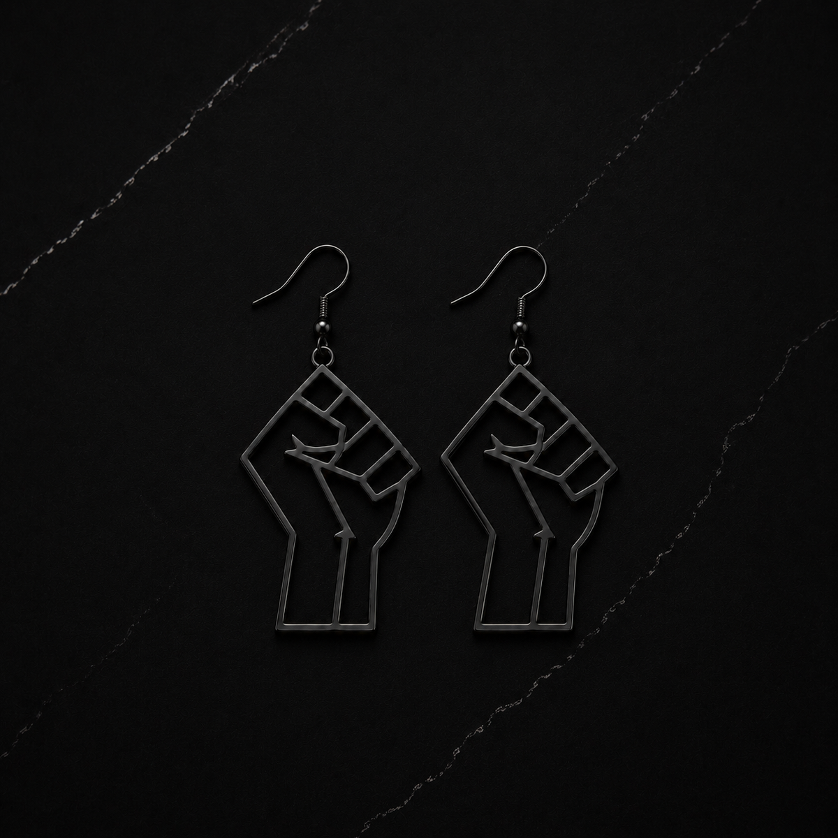 Black Power Earrings