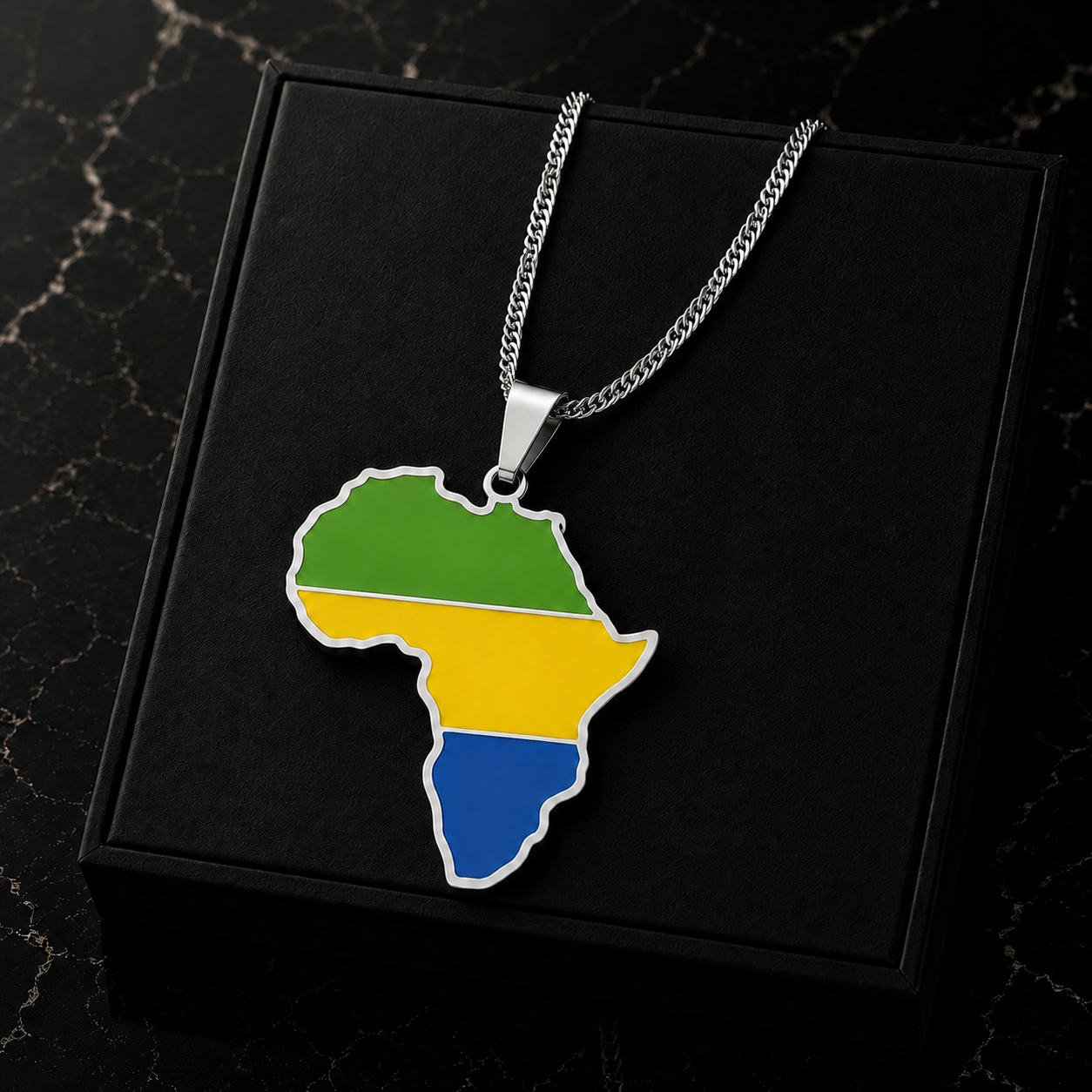 Africa Map Necklace